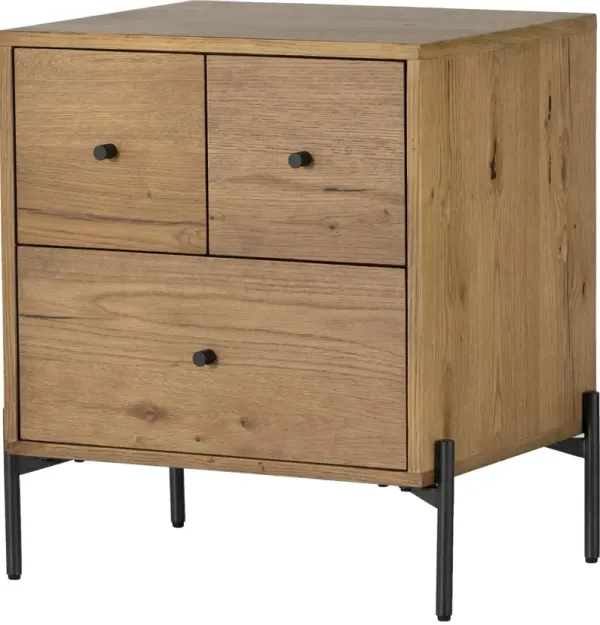 Meena Nightstand, Amber Oak