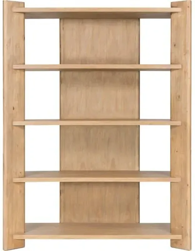 Tommy Grand Bookcase - Natural Smoked Pine - Beige