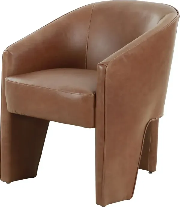 Pearl Leather Dining Chair, Sonoma Chestnut