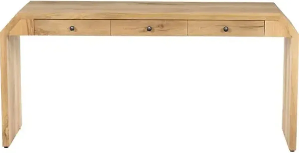 Shawna Desk - Natural Oak - Brown