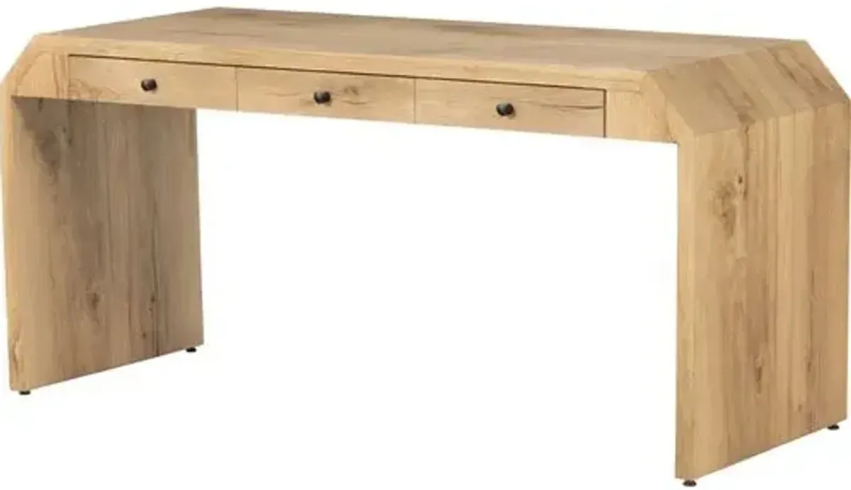 Shawna Desk - Natural Oak - Brown