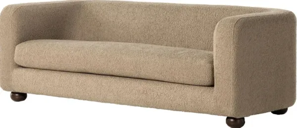 Amy 84" Sofa, Sheepskin
