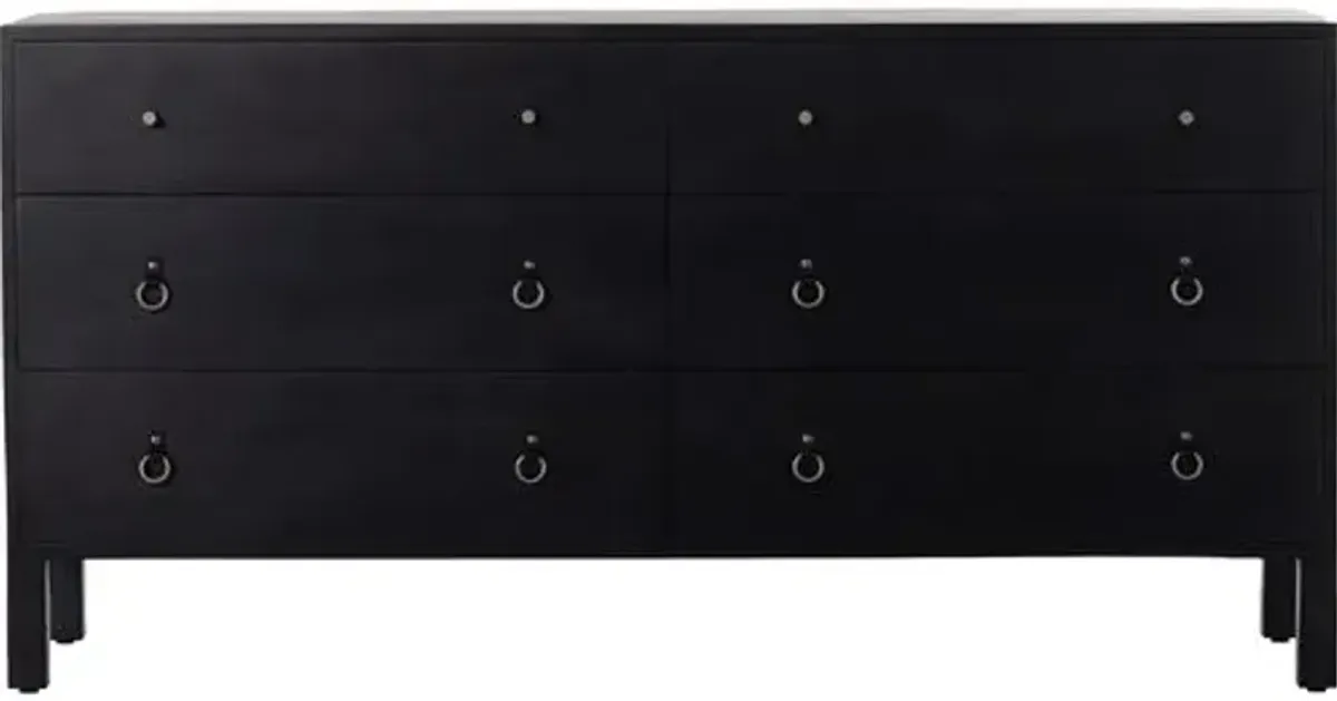 Braxton 6-Drawer Dresser - Black