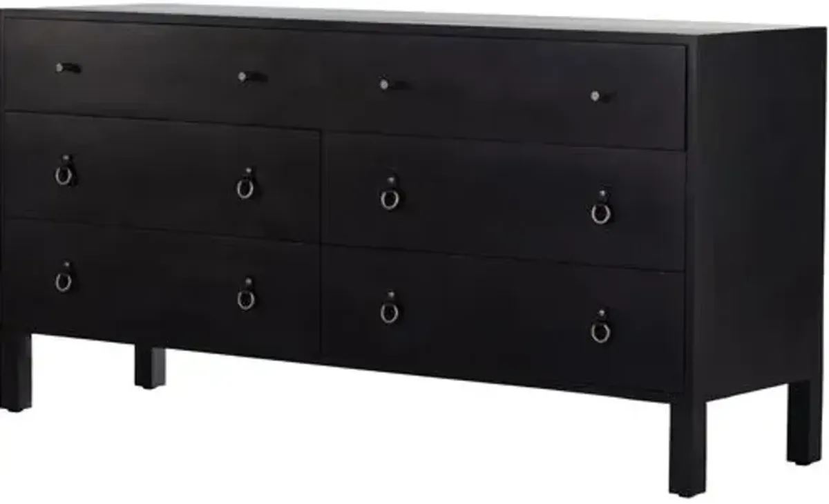 Braxton 6-Drawer Dresser - Black