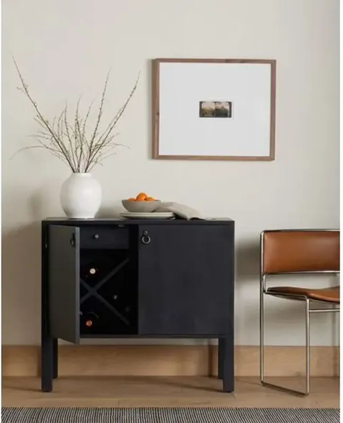 Braxton Bar Cabinet - Black Wash