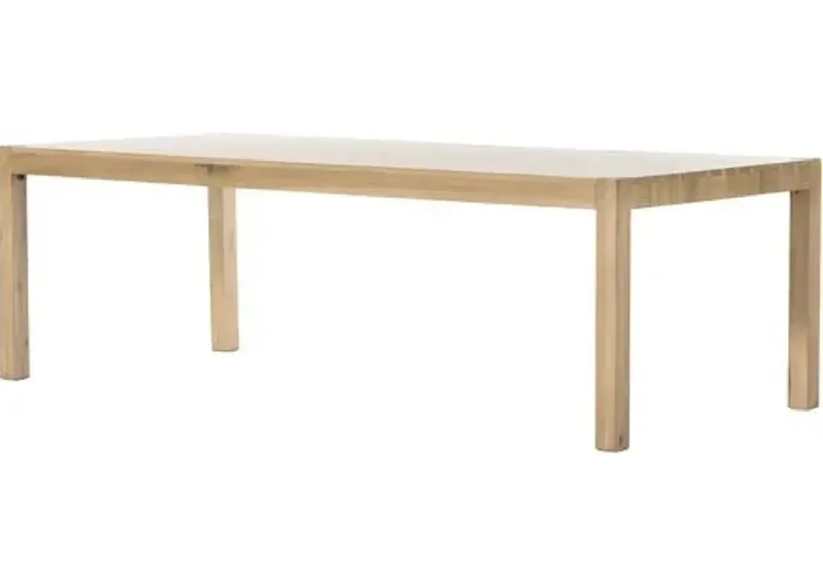 Braxton 96" Parson Dining Table - Natural Wash