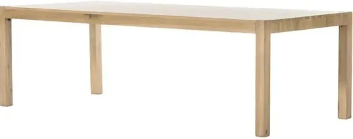 Braxton 96" Parson Dining Table - Natural Wash