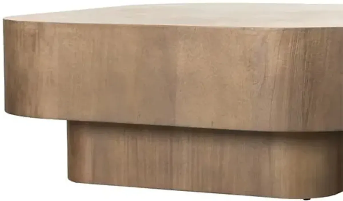 Freya Coffee Table - Warm Umber Burl - Brown