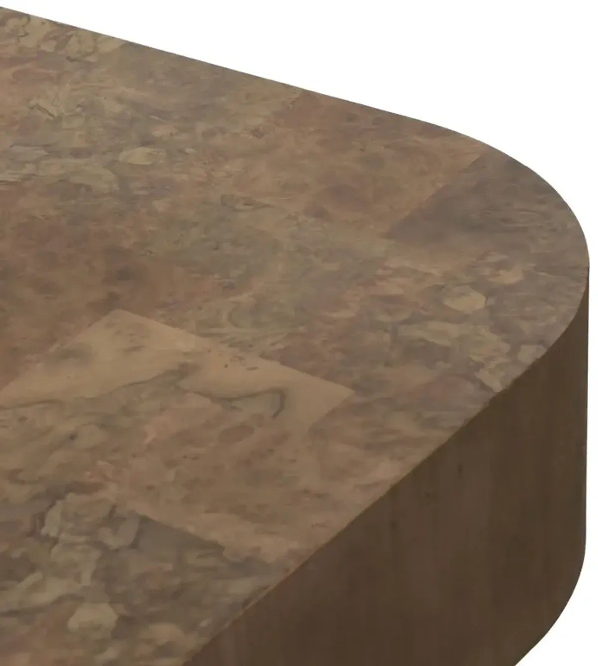 Freya Coffee Table, Warm Umber Burl