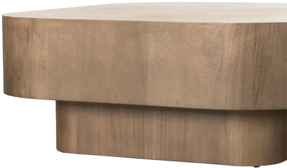 Freya Coffee Table, Warm Umber Burl