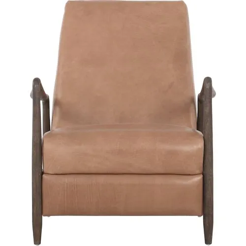 Carter Leather Recliner - Dakota Warm Taupe - Brown