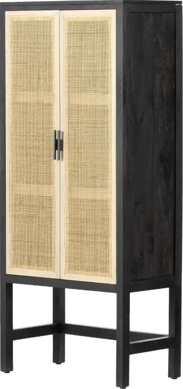 Aimee Cane Narrow Tall Cabinet