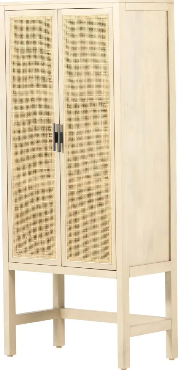 Aimee Cane Narrow Tall Cabinet