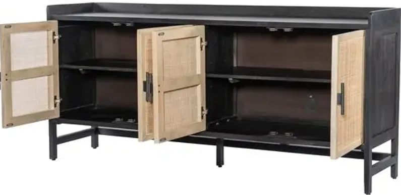 Aimee Cane Sideboard - Black