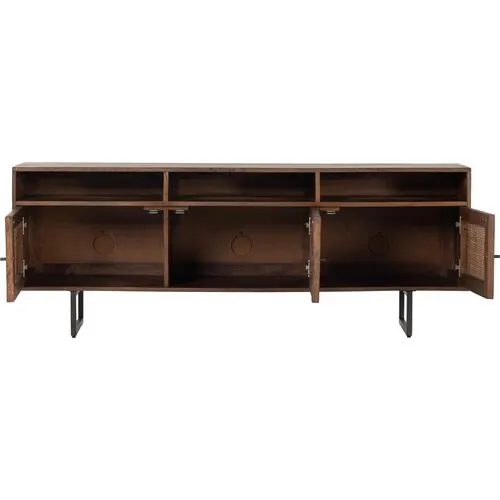 Selena Cane Media Console - Brown