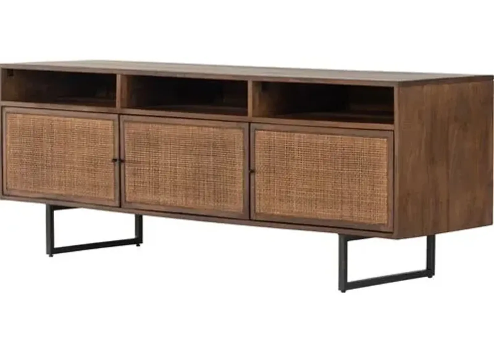 Selena Cane Media Console - Brown