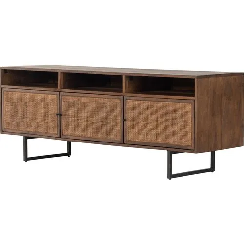 Selena Cane Media Console - Brown