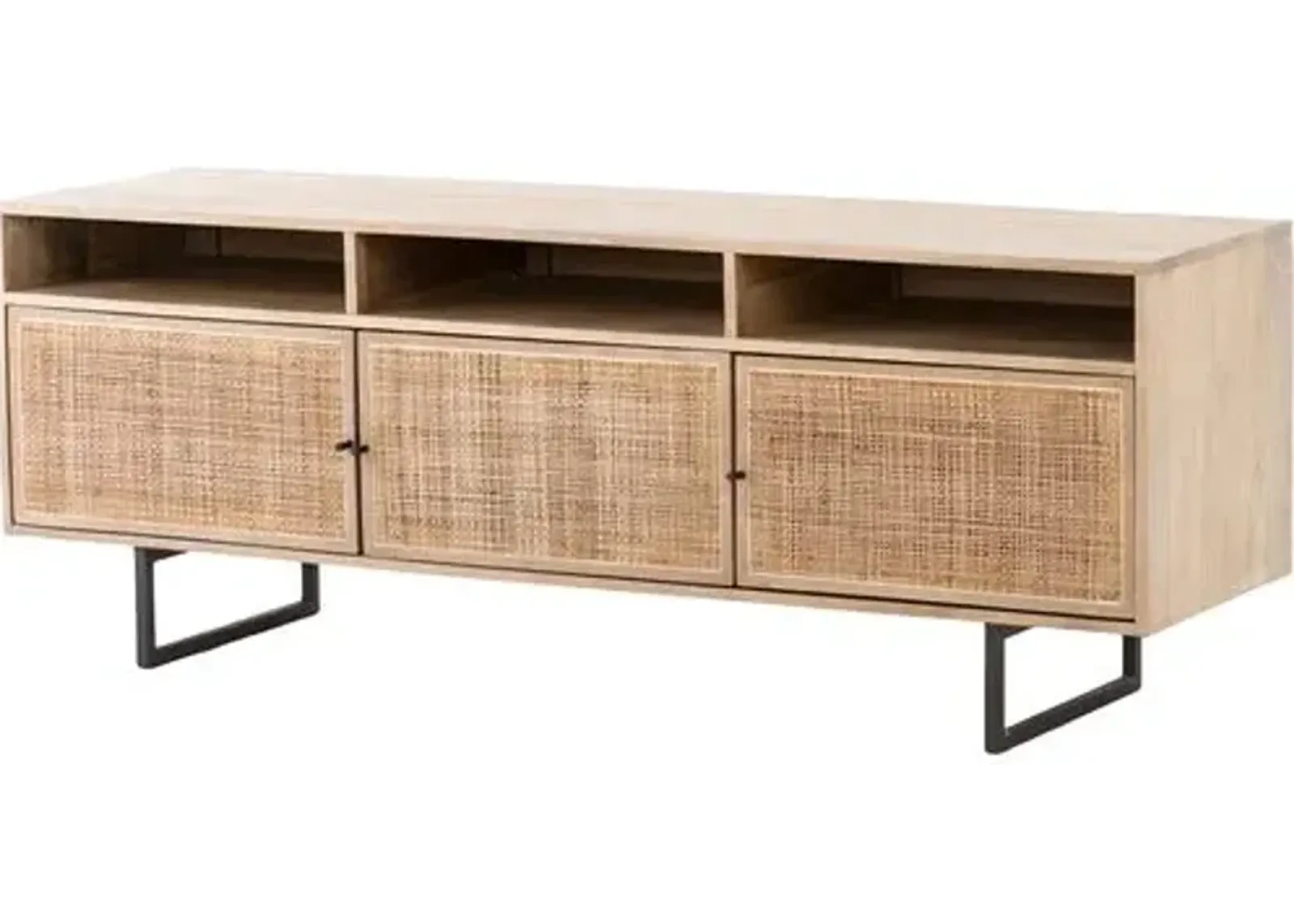 Selena Cane Media Console - Beige