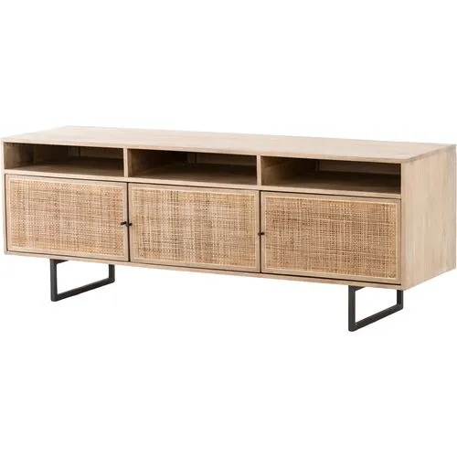 Selena Cane Media Console - Beige