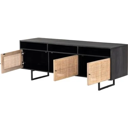 Selena Cane Media Console - Black