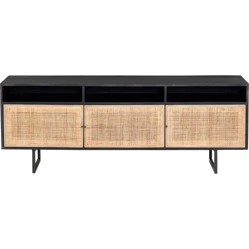 Selena Cane Media Console - Black