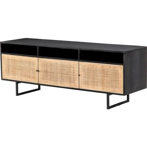 Selena Cane Media Console - Black