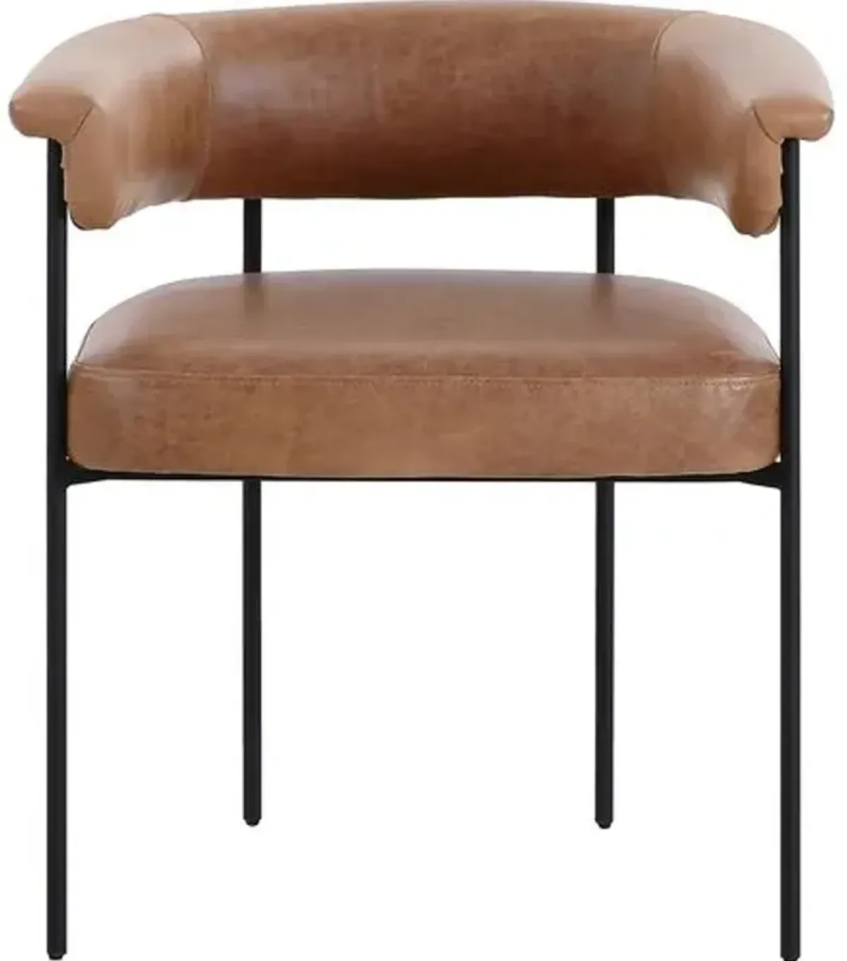 Paulina Dining Chair - Chaps Saddle Leather - Brown