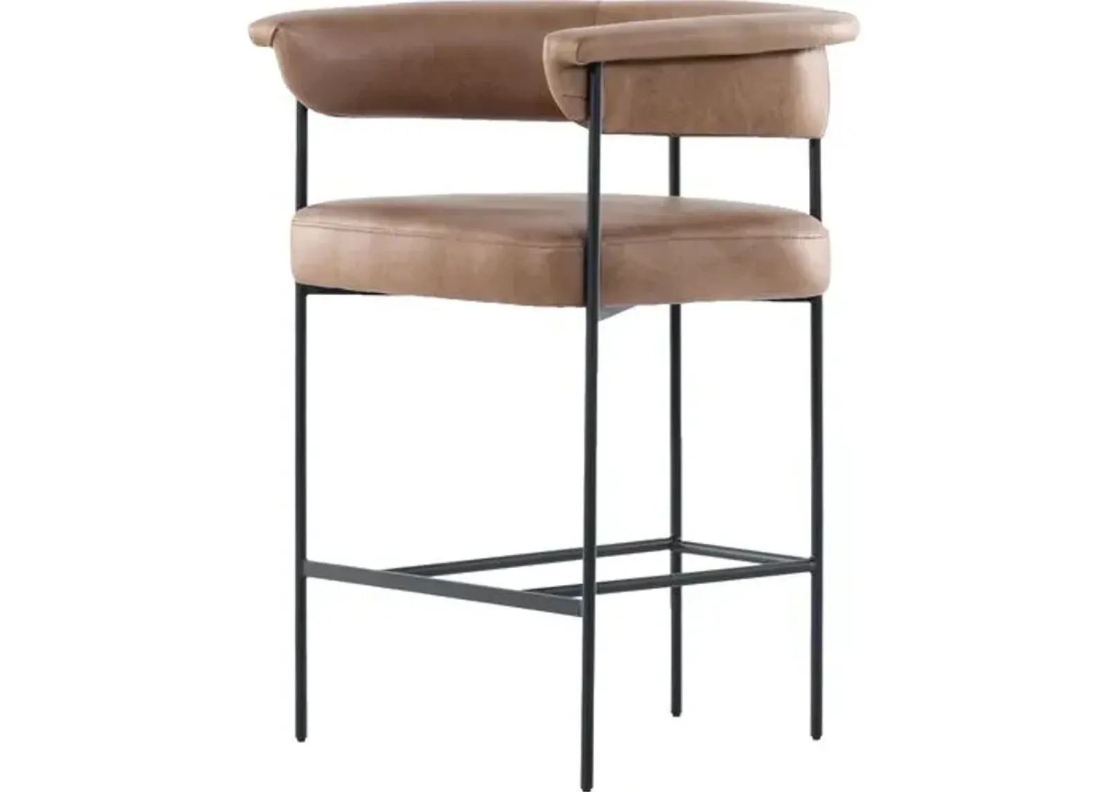 Paulina Counter Stool - Chaps Saddle Leather