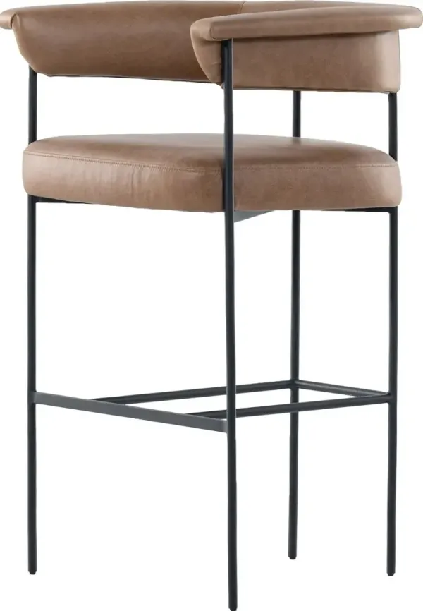 Tate Barstool - Chaps Saddle Leather - Brown