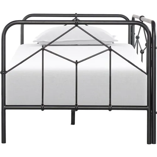 Quinn Iron Daybed - Sandblasted Vintage Black - Comfortable, Sturdy