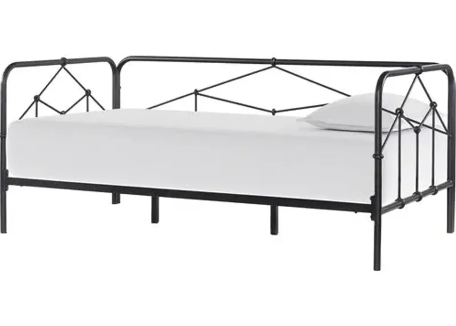 Quinn Iron Daybed - Sandblasted Vintage Black - Comfortable, Sturdy