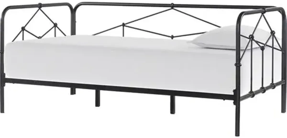 Quinn Iron Daybed - Sandblasted Vintage Black - Comfortable, Sturdy