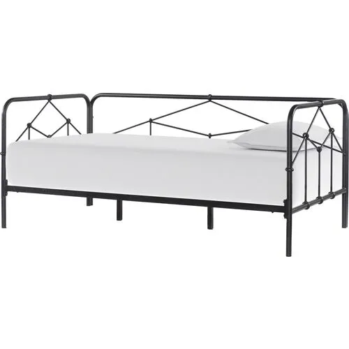 Quinn Iron Daybed - Sandblasted Vintage Black - Comfortable, Sturdy