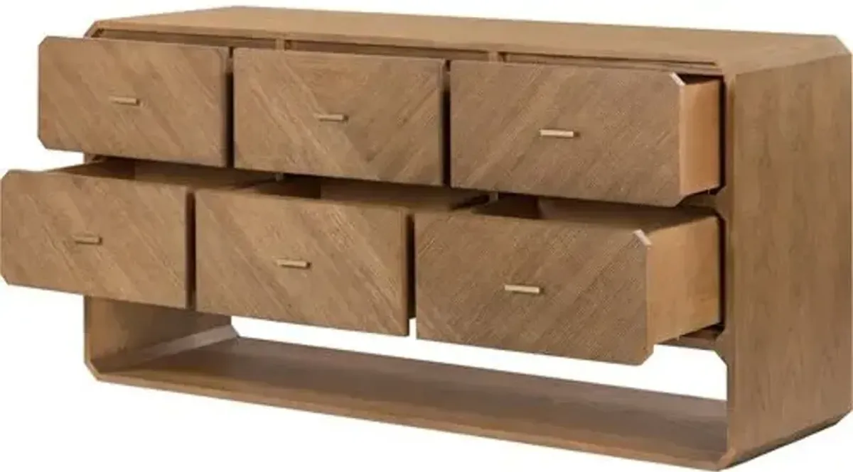 Loren 6-Drawer Dresser - Brown