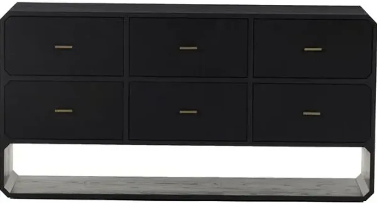 Loren 6-Drawer Dresser - Black