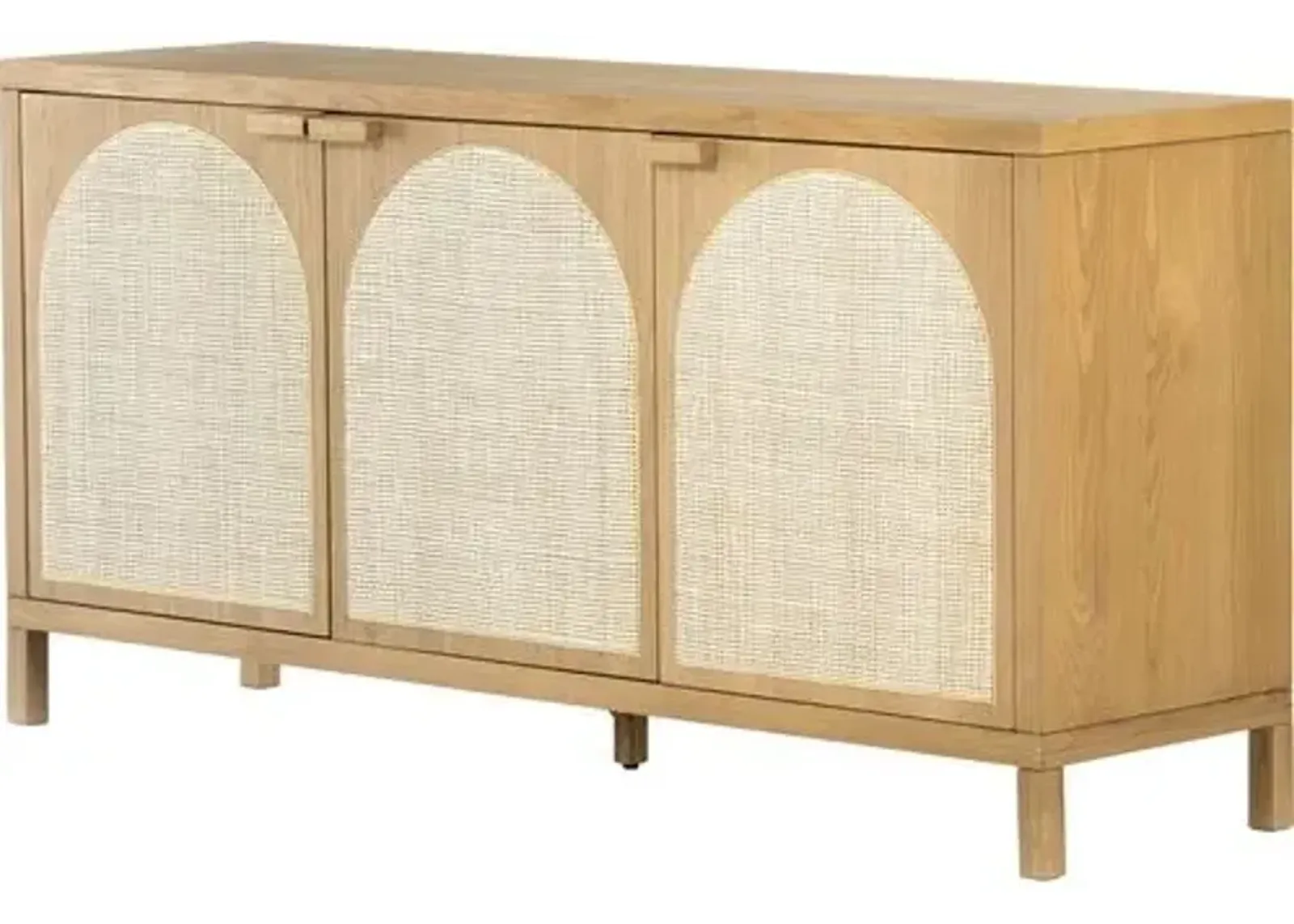 Willa Cane Sideboard - Honey Oak - Beige