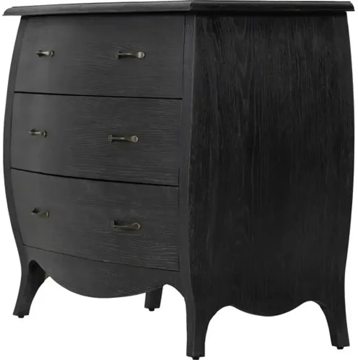 Isabella 3-Drawer Chest - Distressed Black