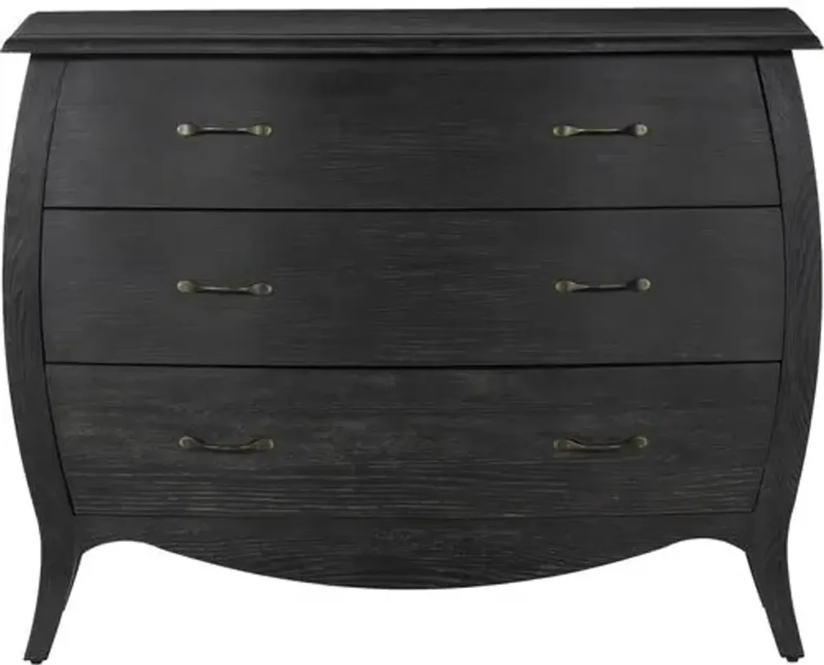 Isabella 3-Drawer Chest - Distressed Black