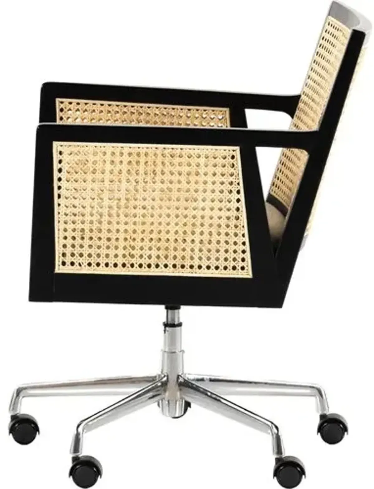 Aimee Cane Desk Armchair - Black