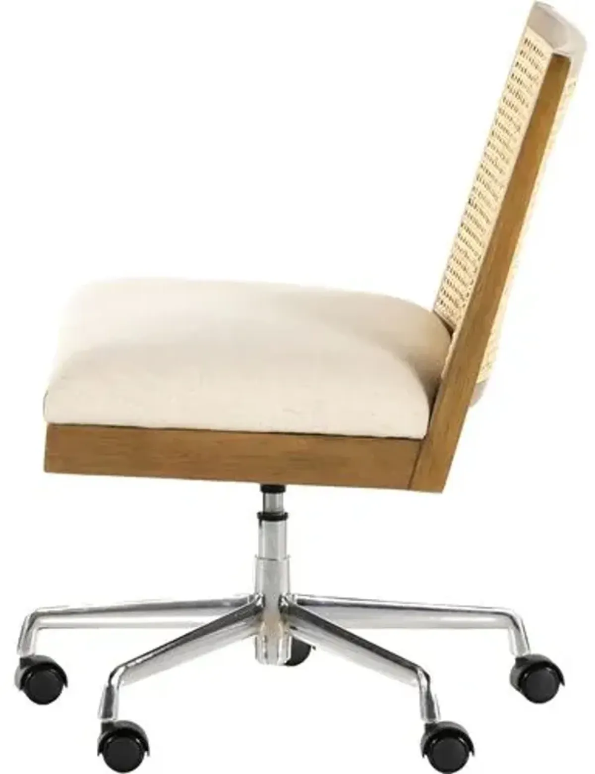 Aimee Cane Armless Desk Chair - Brown