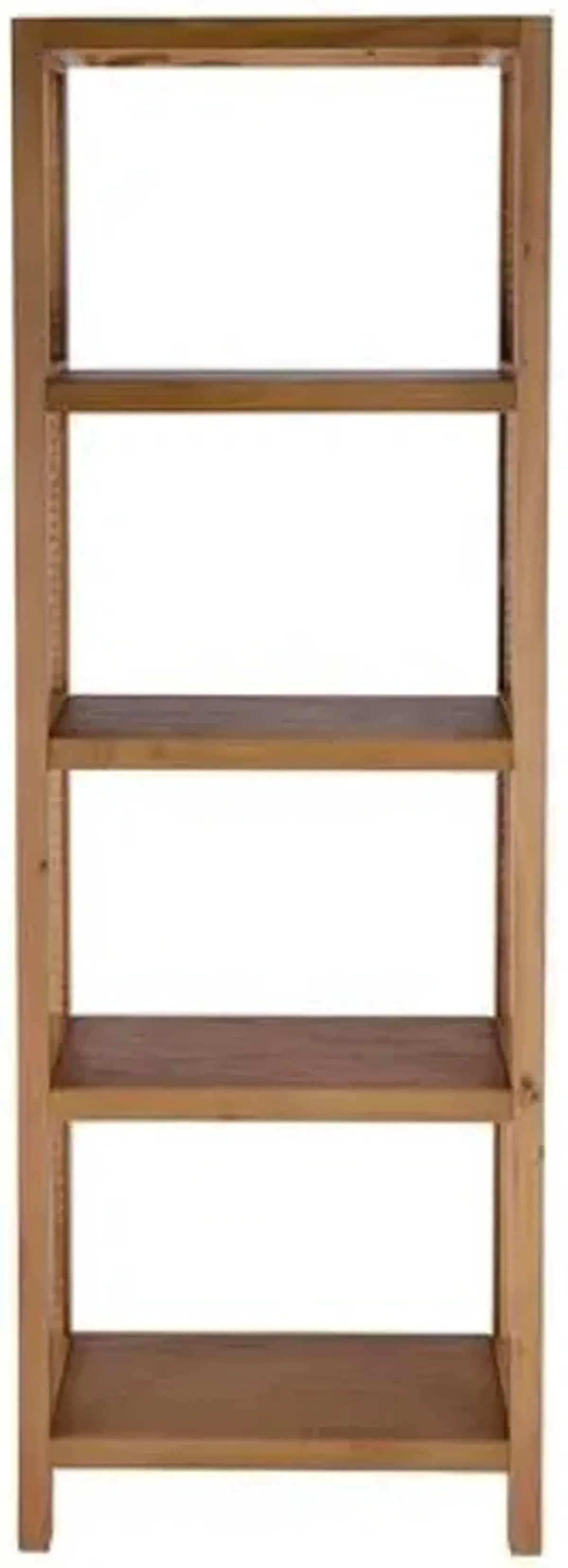 Rotan Cane 4-Tier Bookcase/Etagere - Natural - Brown