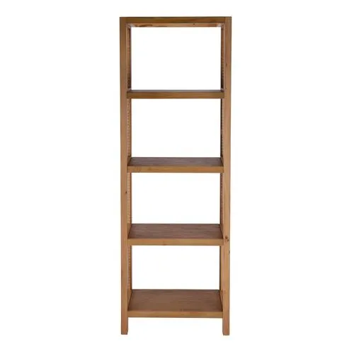 Rotan Cane 4-Tier Bookcase/Etagere - Natural - Brown