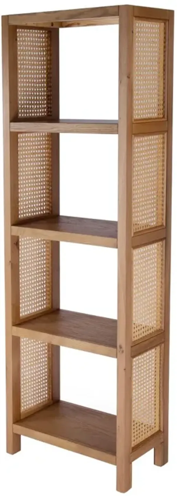 Rotan Cane 4-Tier Bookcase/Etagere, Natural