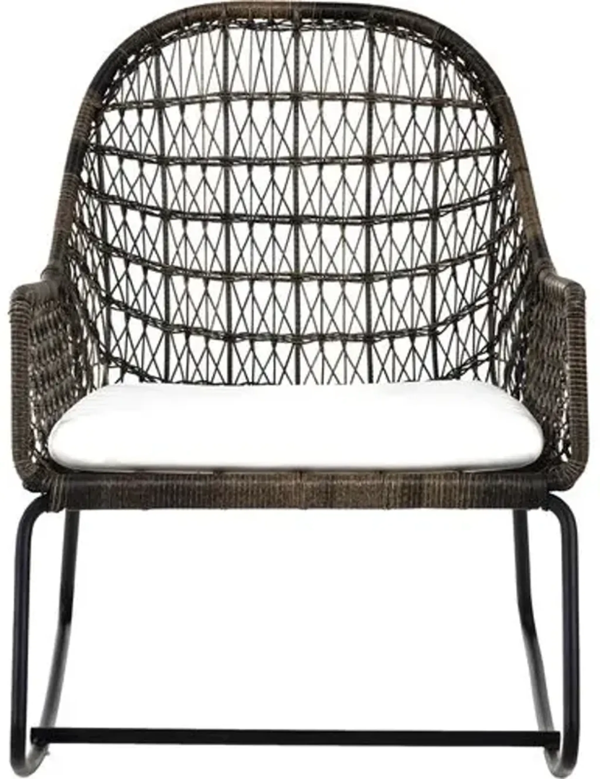Jolie Outdoor Rocking Chair Blackwhite One Kings Lane | Furniture.com