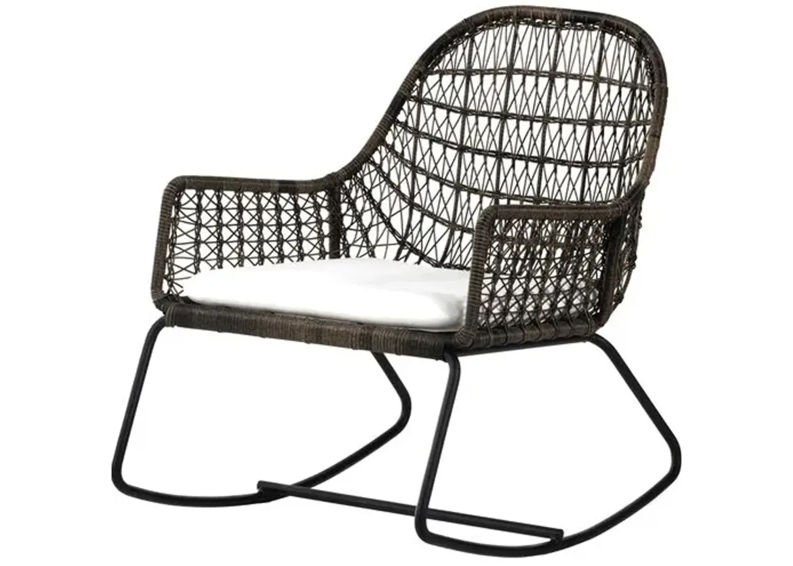 Jolie Outdoor Rocking Chair - Black/White