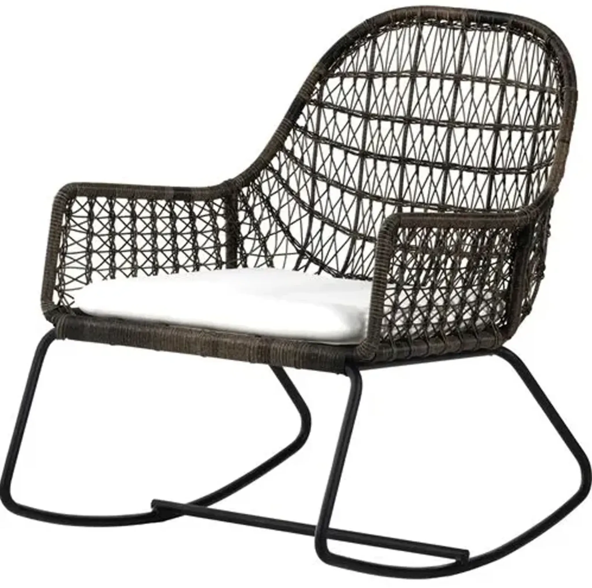 Jolie Outdoor Rocking Chair Blackwhite One Kings Lane | Furniture.com