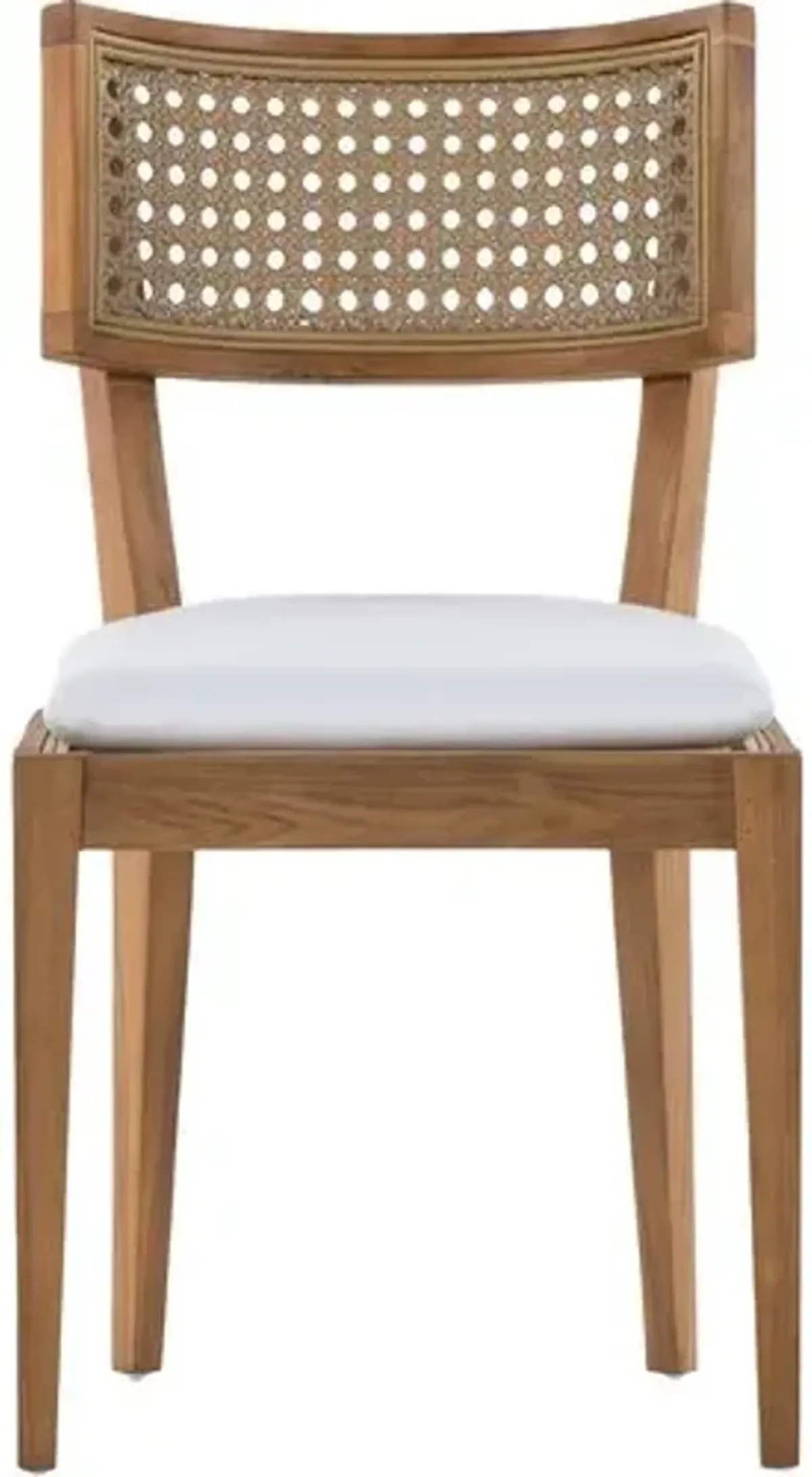 Liam Cane Outdoor Dining Chair - Natural Teak/White