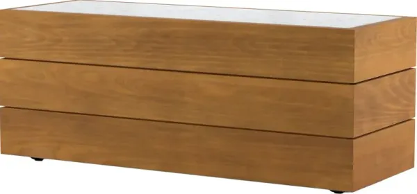 Romeo Outdoor End Table, Natural Teak