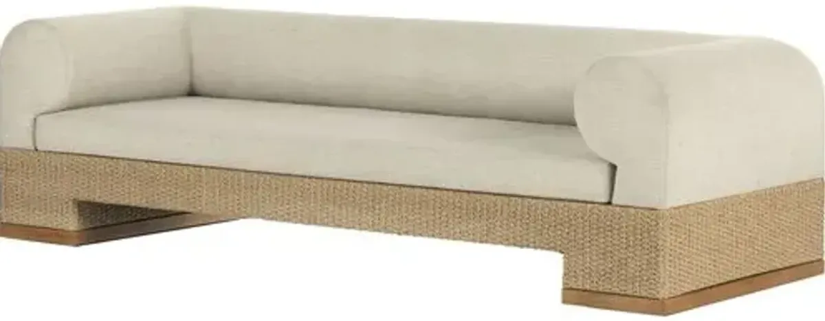 Carina 107" Outdoor Sofa - Natural Teak/Sand