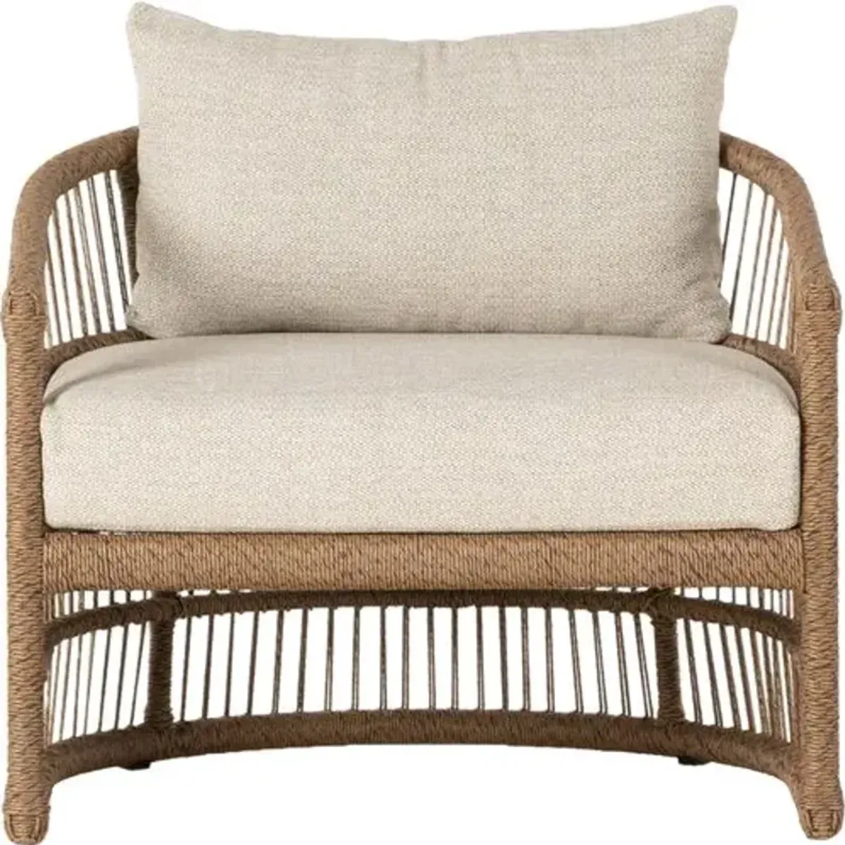 Avena Barrel Outdoor Lounge Chair - Natural/Sand - Beige